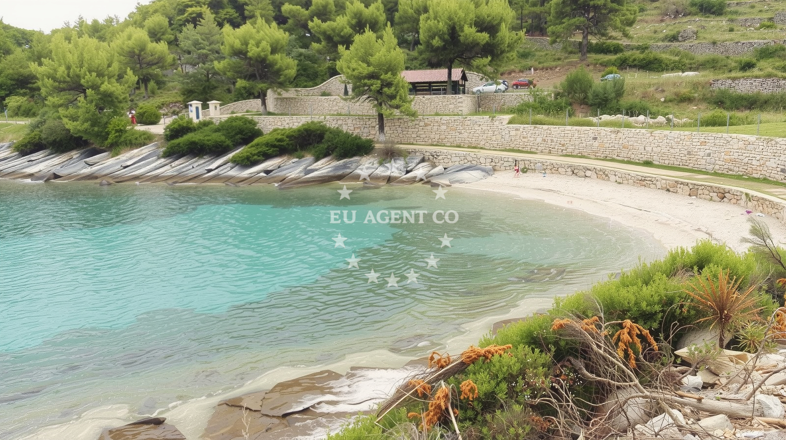 Lovrečina beach near Postira anchorage, Brač