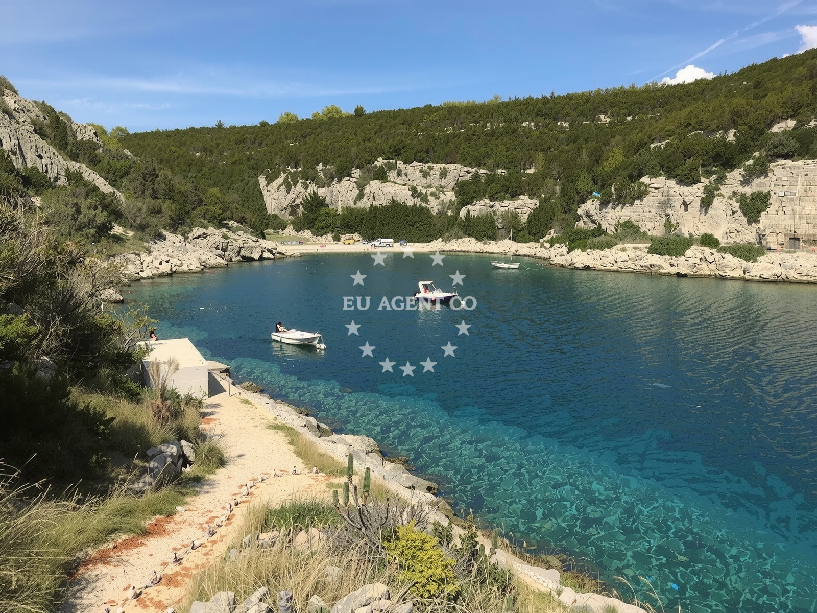 Scenic Uvala Voscica II beach near Povlja anchorage