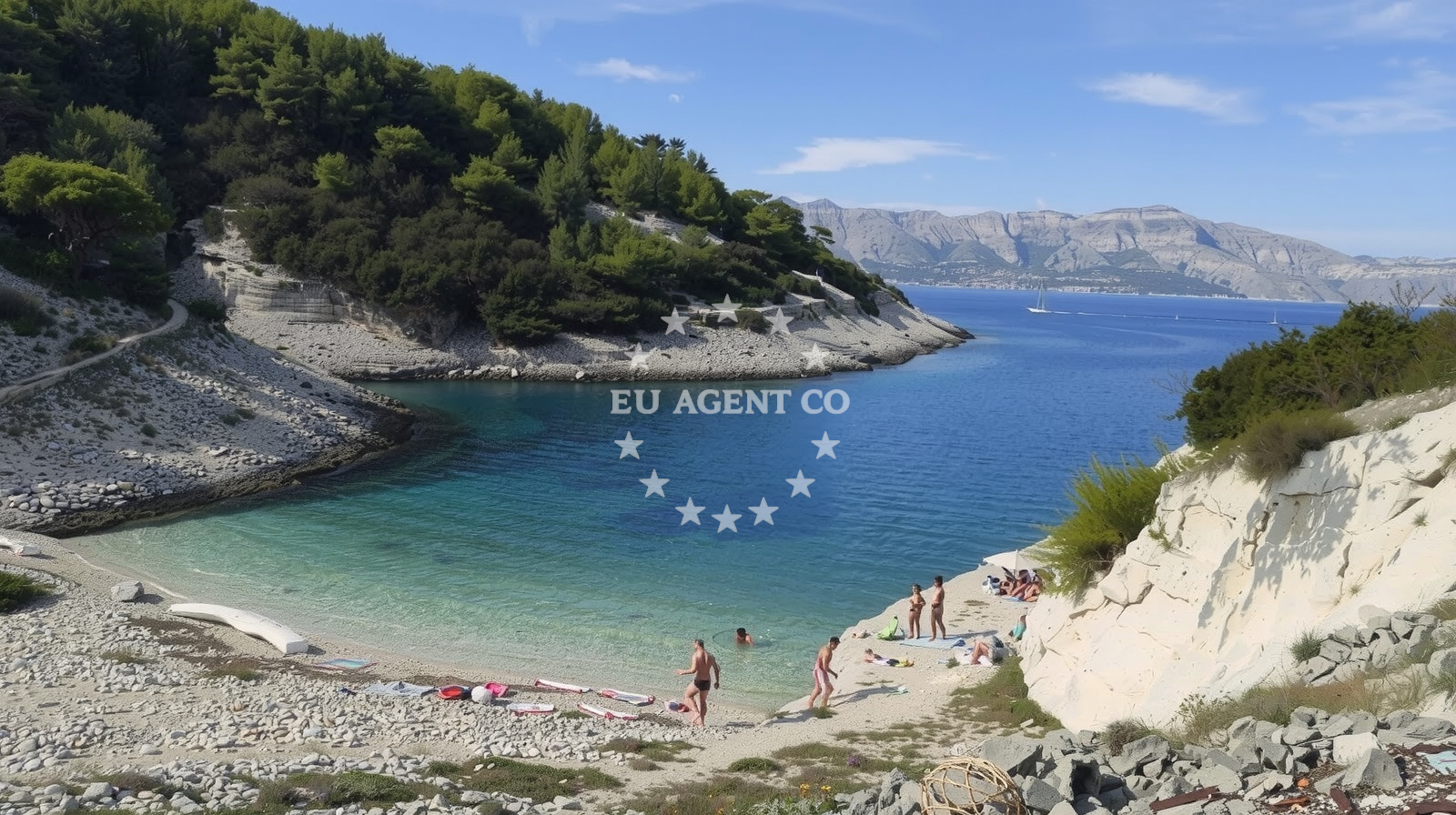 Vošćica Bay near Povlja Anchorage, Brač