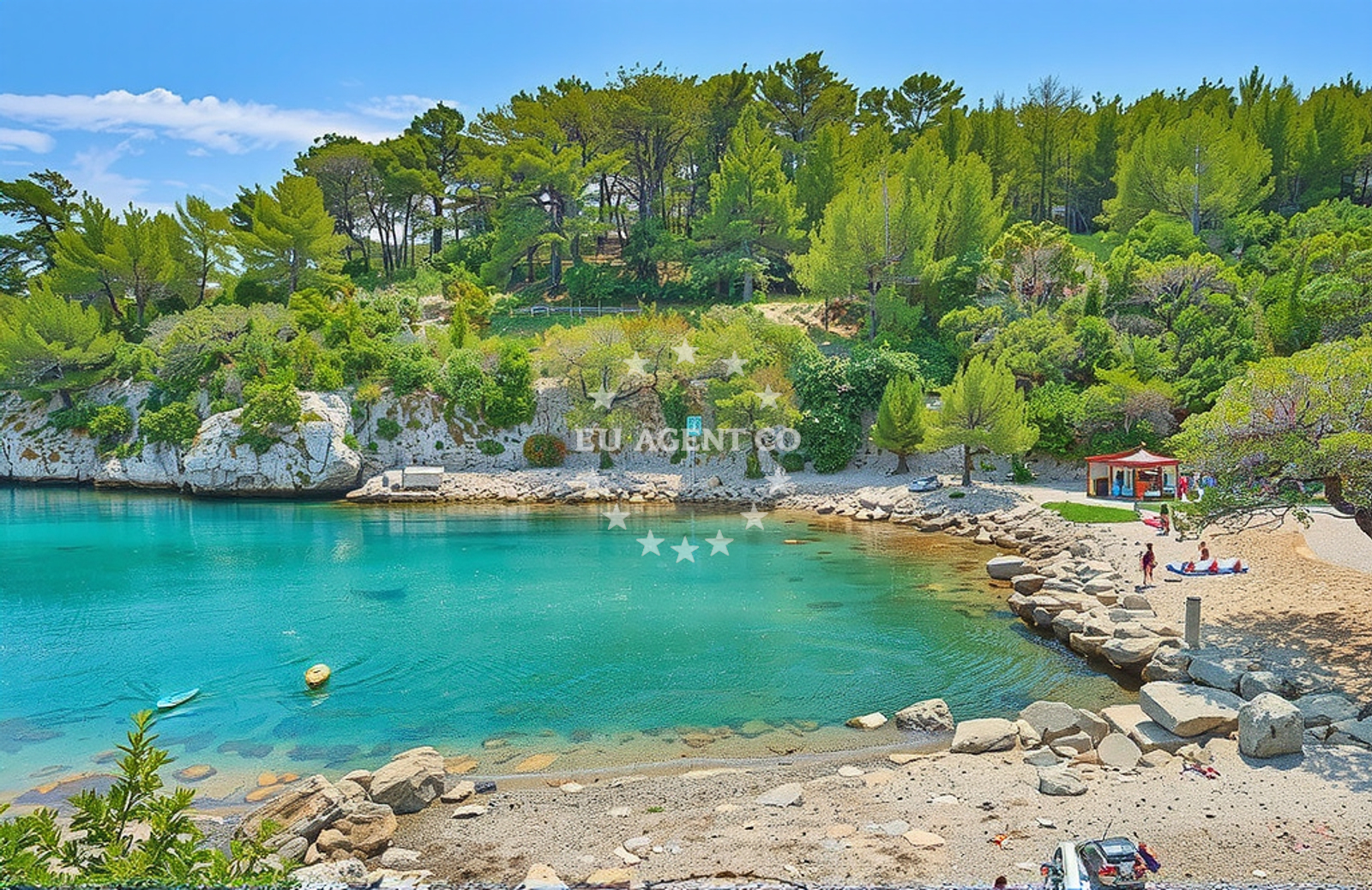 Anchorage in Sumartin, Brac with calm waters and nearby Rasotica Bay