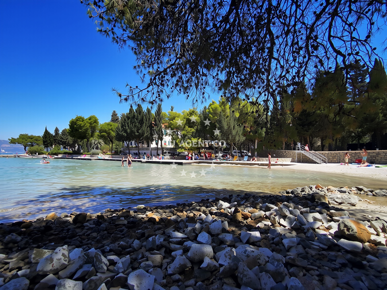 Anchorage in Supetar, Brac with calm waters and sandy seabed