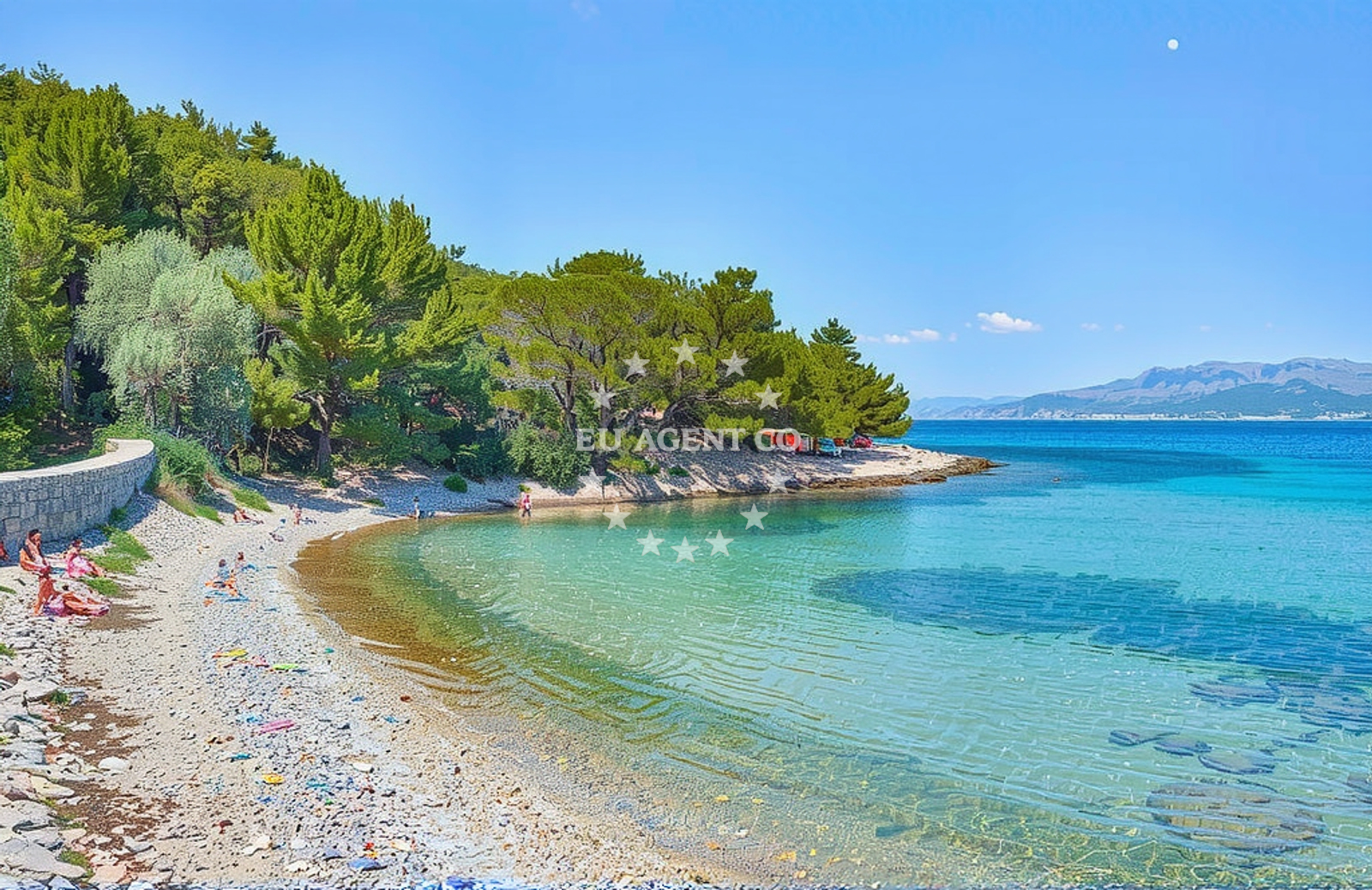 Vela Luka Beach near Supetar anchorage