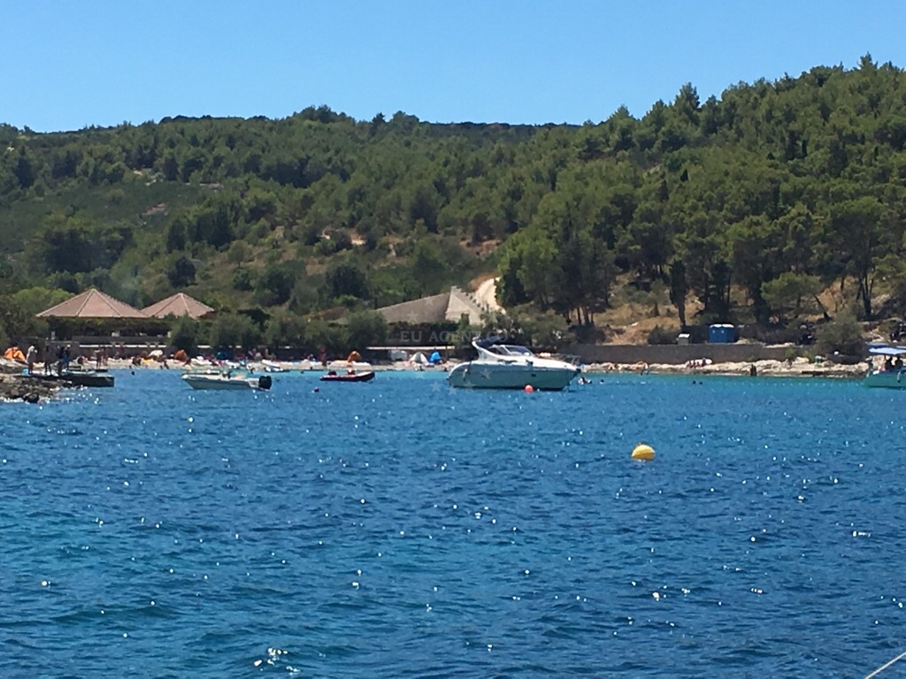 Uvala Likva anchorage, Sutivan, Brac, Croatia - calm waters with nearby coastline