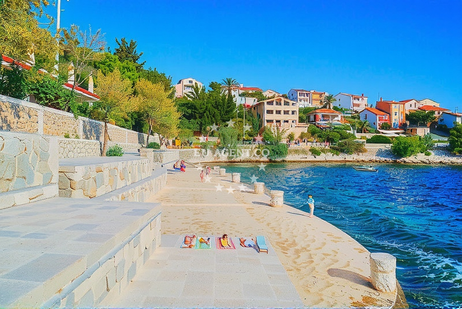 Put Tatinje beach situated 0.12km from the anchorage