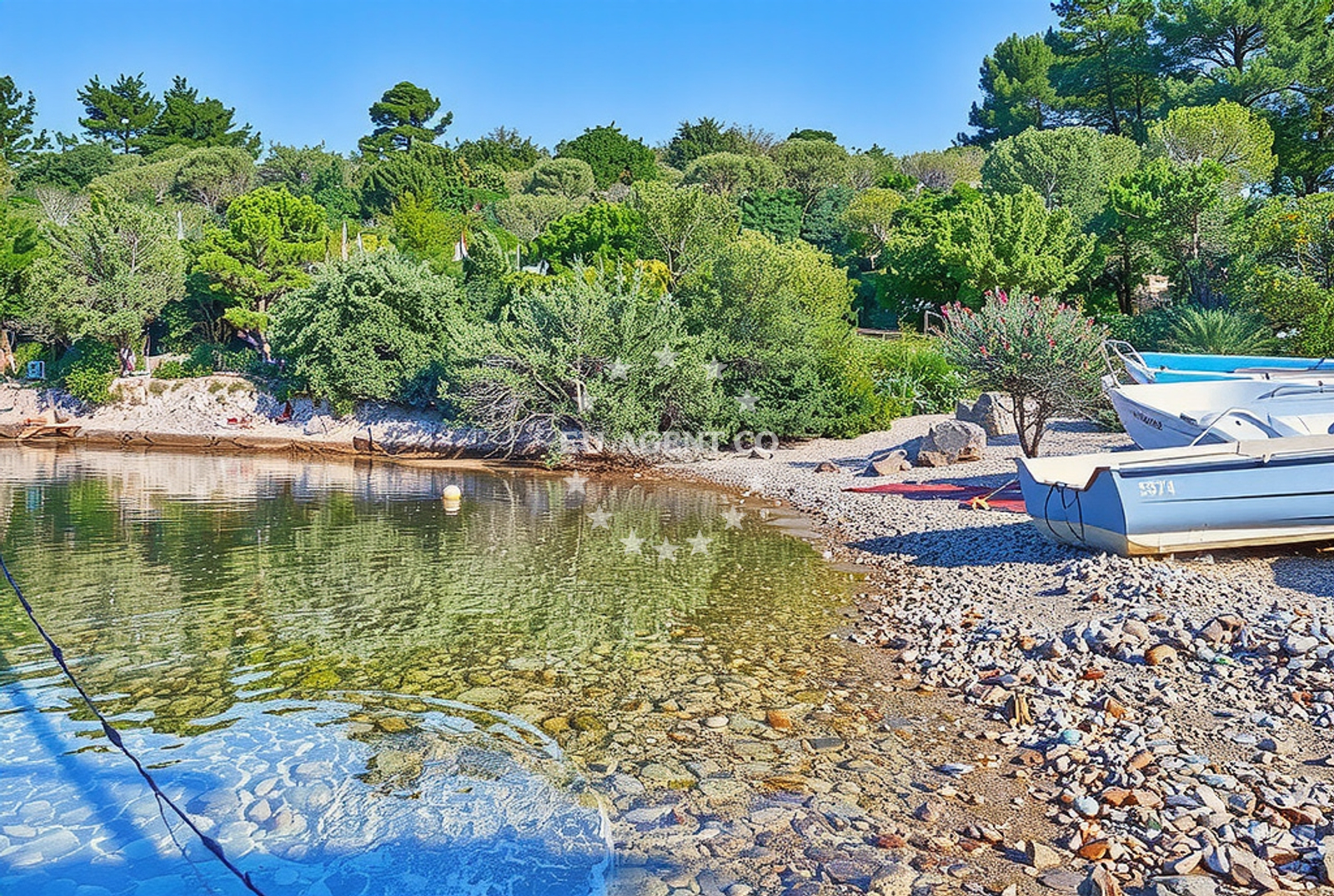 Vlaška Beach near Hvar Island anchorage