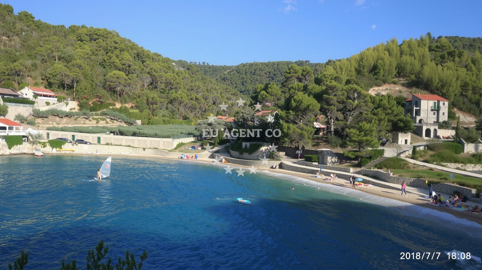Vela Papratna Beach near Hvar Island anchorage