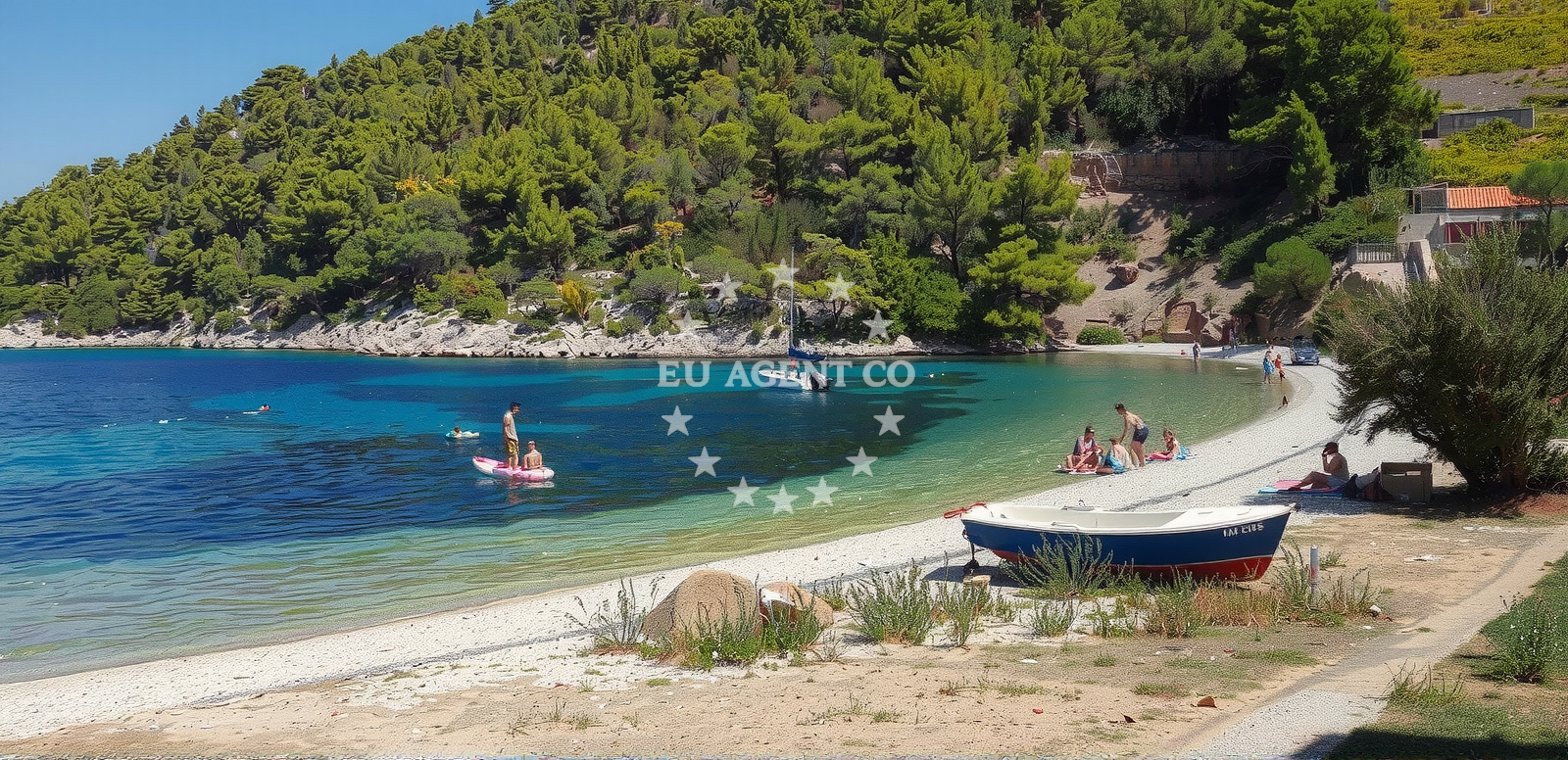 Anchorage on Hvar Island, Central Dalmatia, Croatia