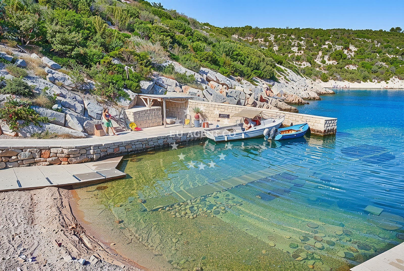 Uvala Basina Anchorage near Vrbanj, Hvar
