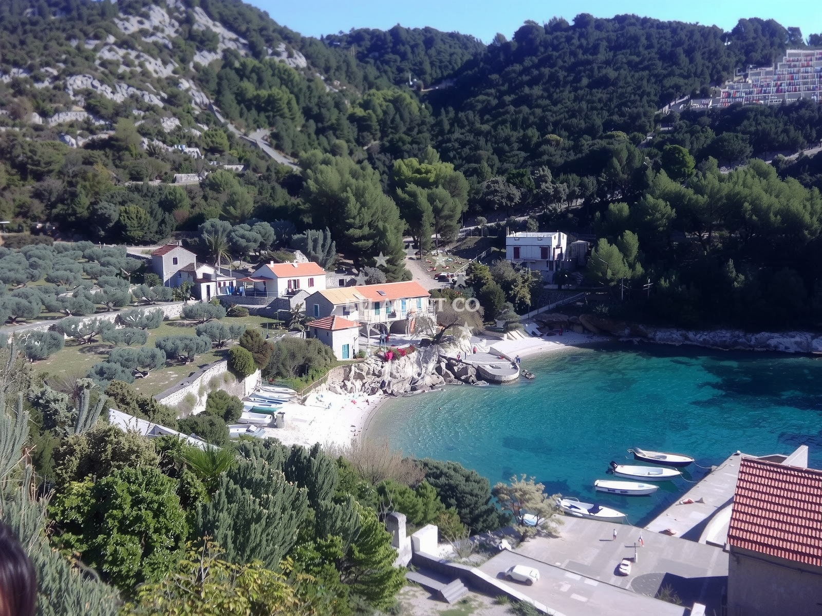 Dugi Dolac Anchorage on Hvar Island, Croatia, with calm waters and nearby Tetikova