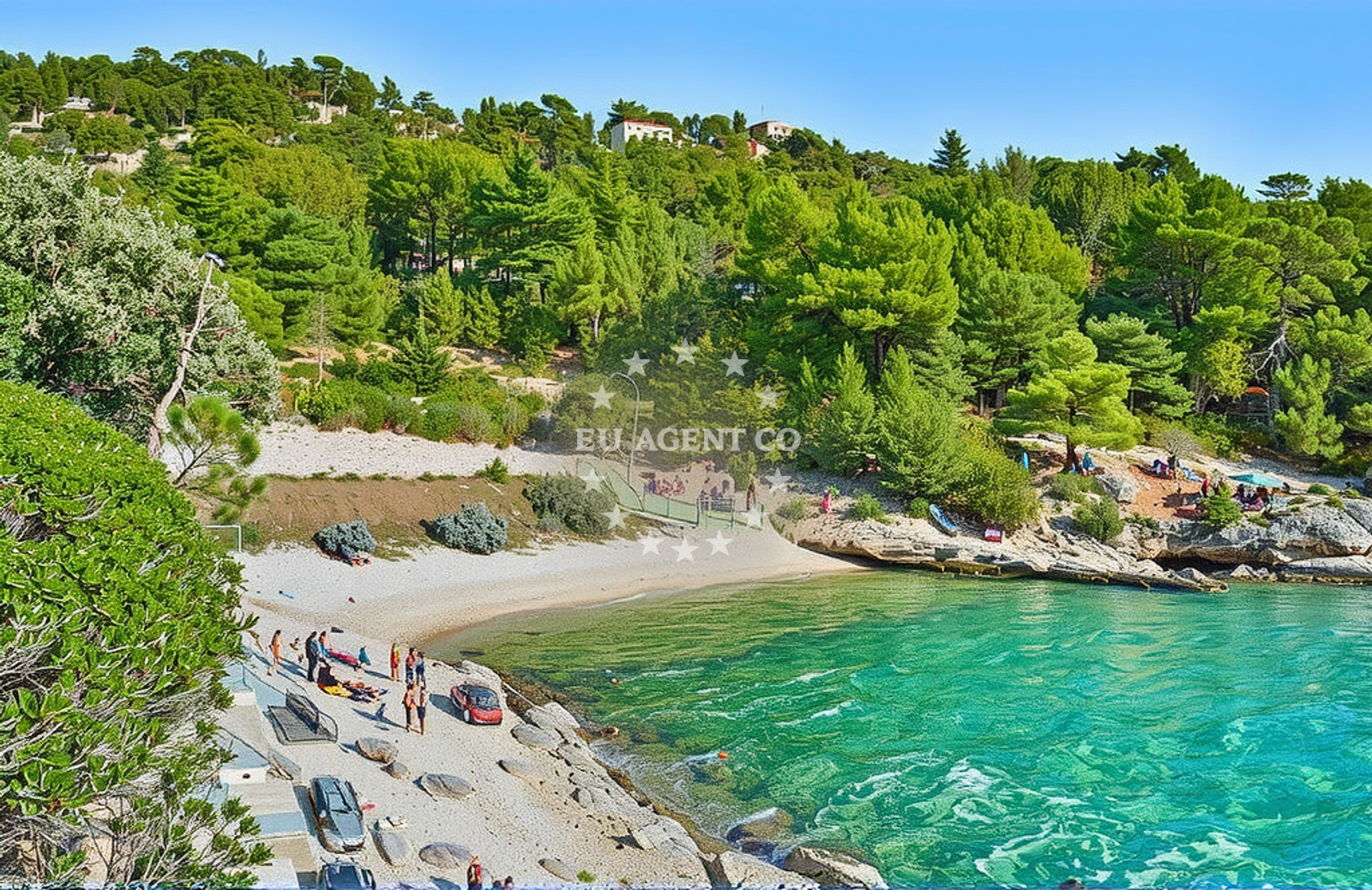 Anchorage in Dugi Dolac, Hvar with view towards Tiha