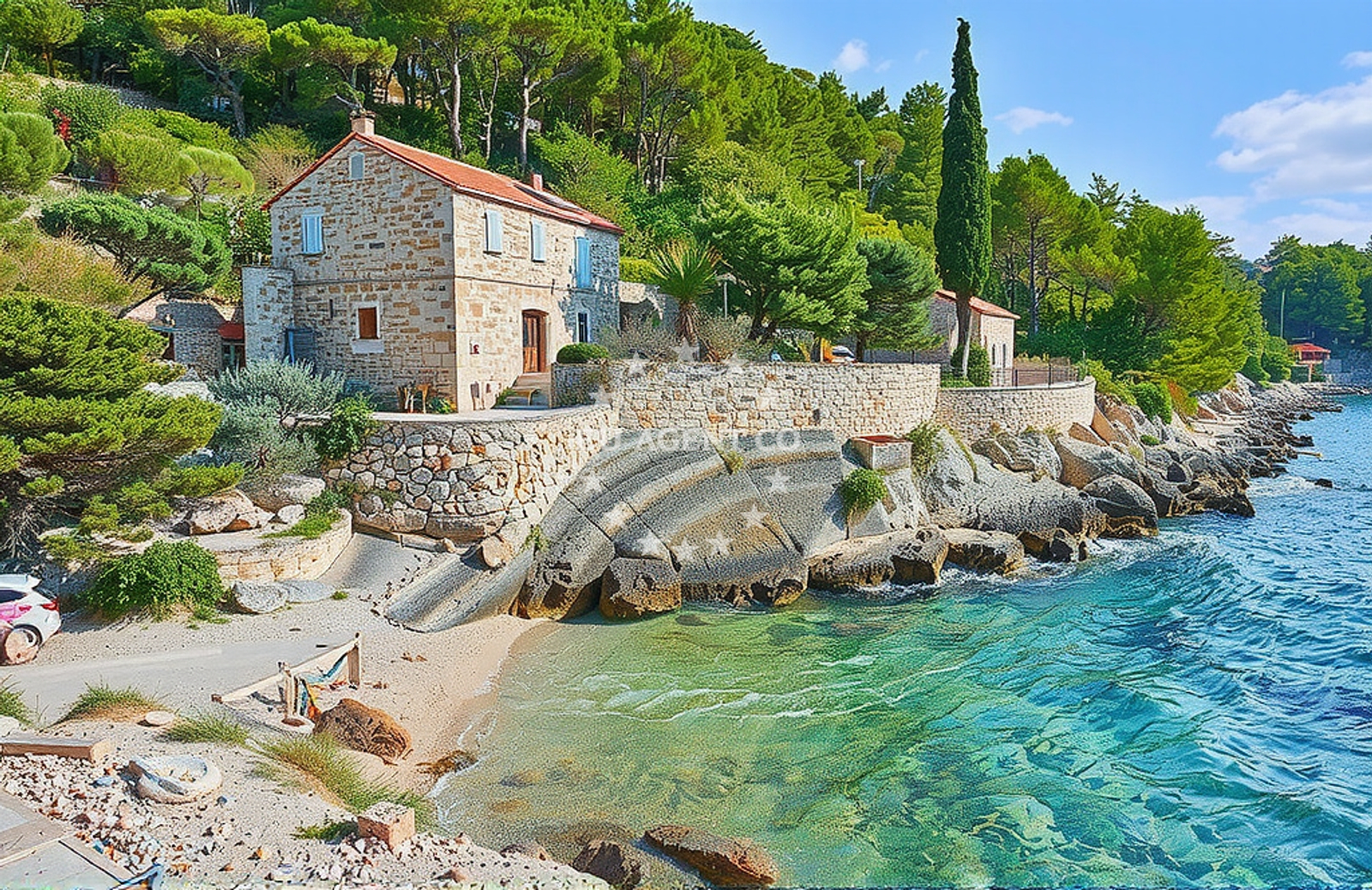 Approach and location view of Anchorage in Anchorage in Dugi Dolac on the island Hvar, Central Dalmatia, Croatia photo 3