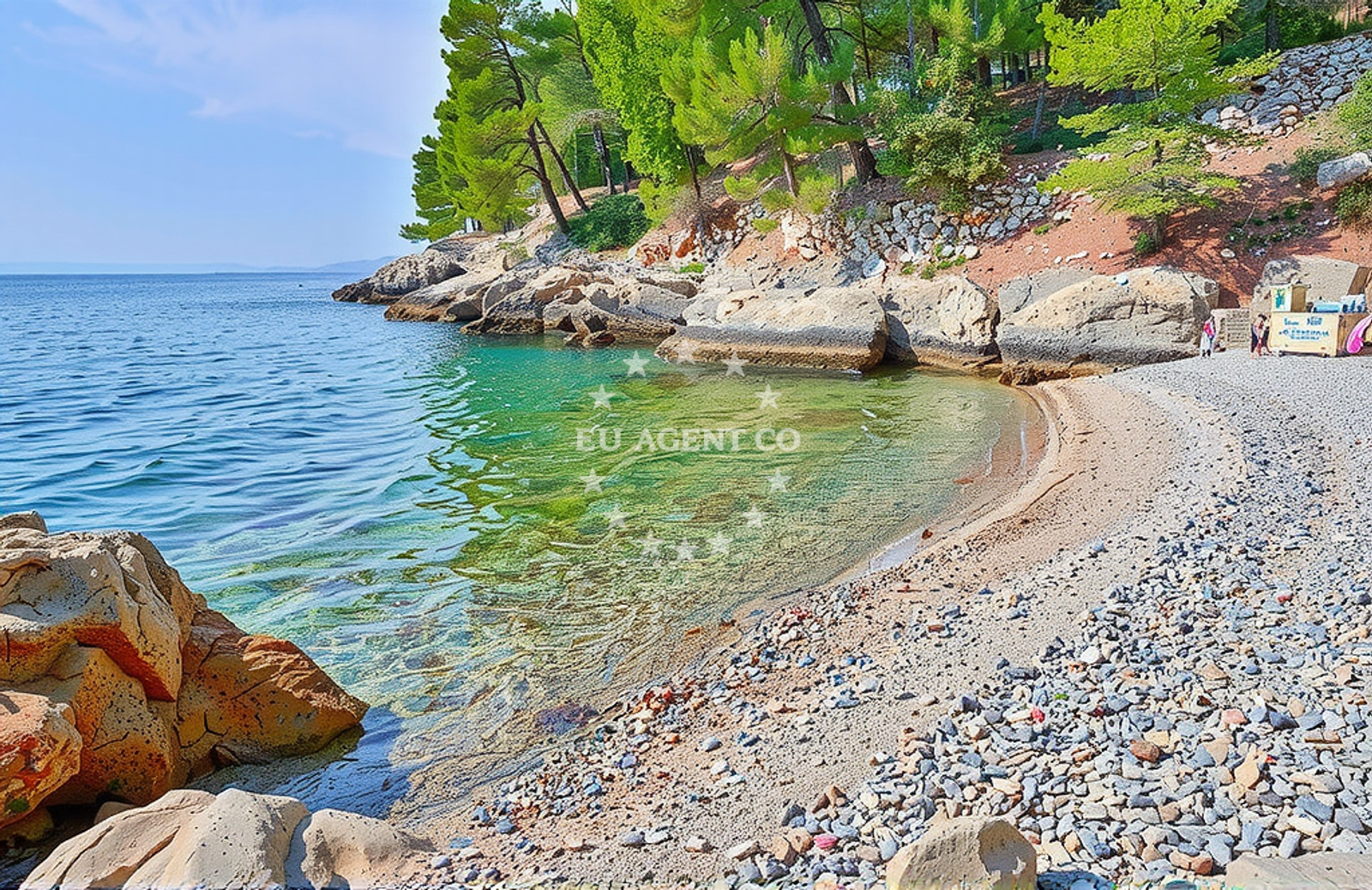 Gdinj Anchorage on Hvar Island, Croatia with nearby Veprinova beach
