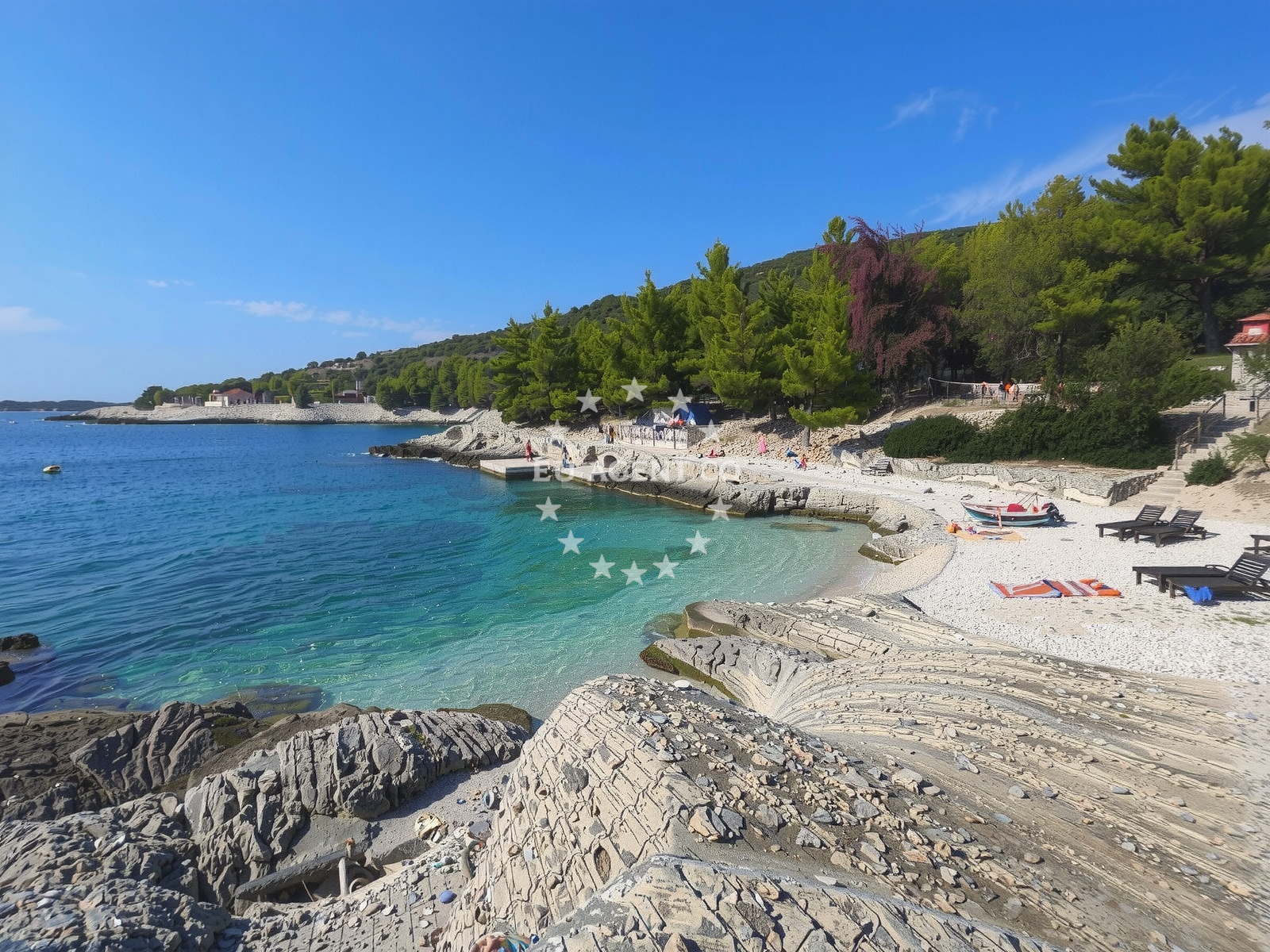 Mekicevica Beach near Hvar anchorage, Croatia