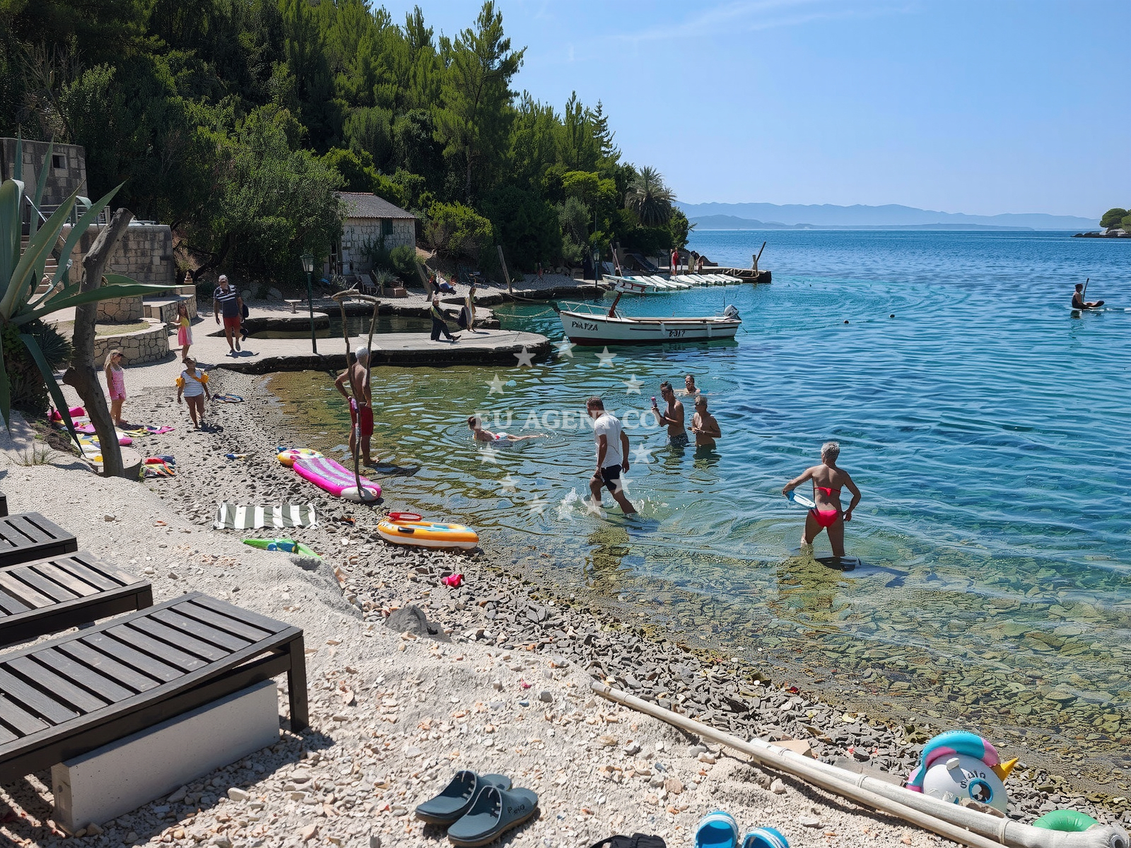 Approach and location view of Anchorage in Anchorage in Selca kod Bogomolja on the island Hvar, Central Dalmatia, Croatia photo 3