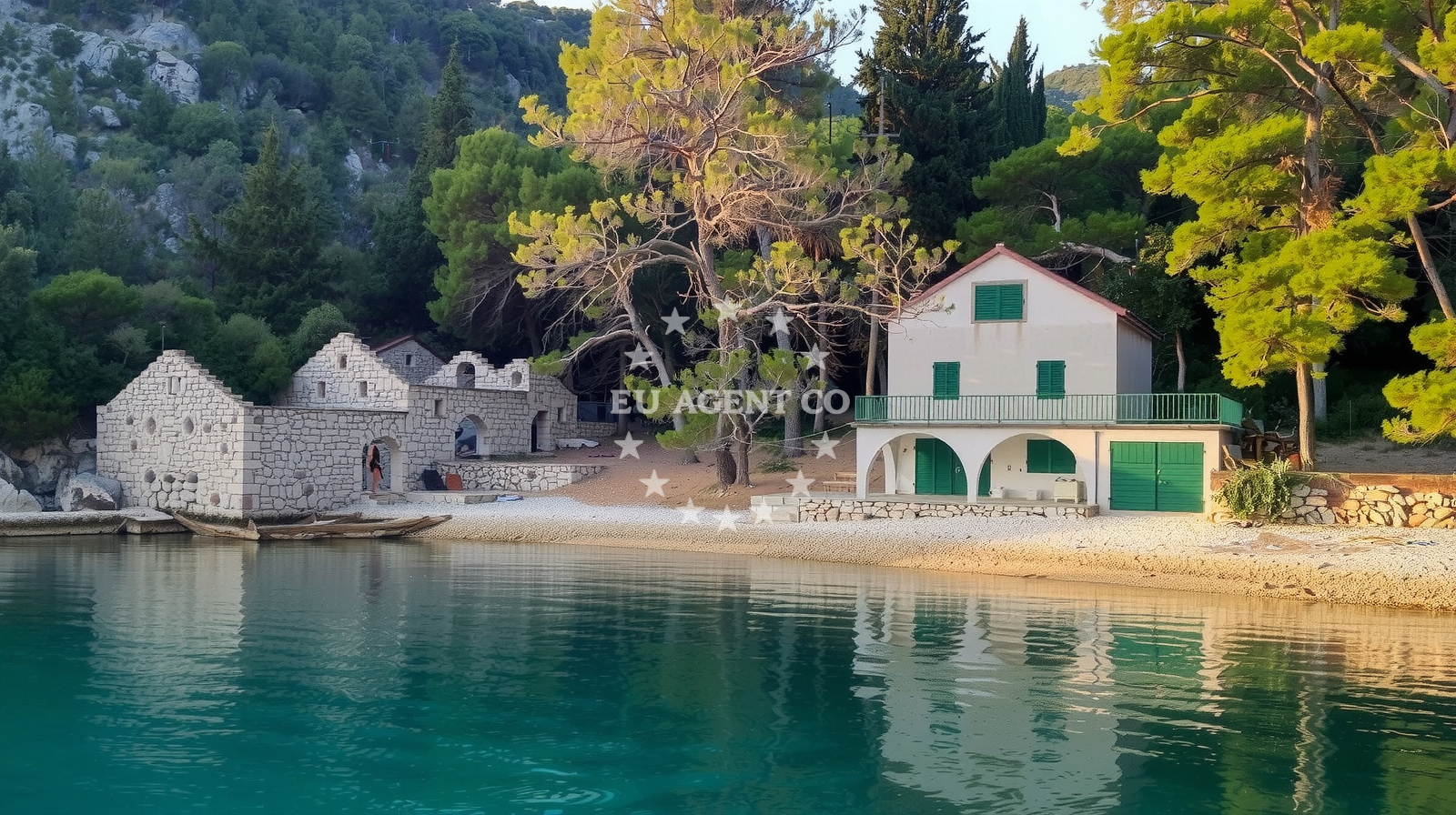 Anchorage in Stari Grad, Hvar with calm waters and nearby jetty