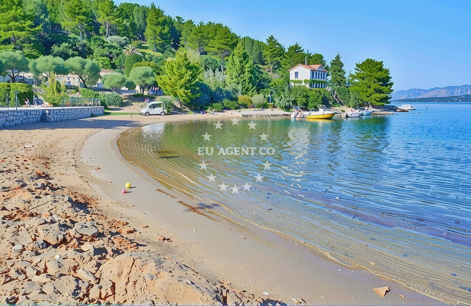 Sandy seabed at Maslinica Anchorage, Stari Grad, Hvar