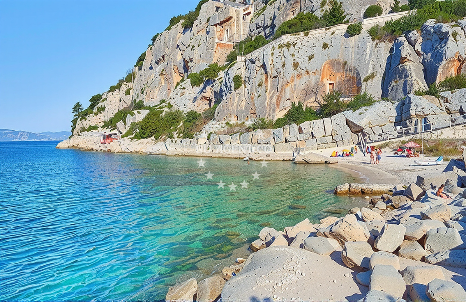 Approach and location view of Anchorage in Anchorage in Velika Stiniva on the island Hvar, Central Dalmatia, Croatia photo 3
