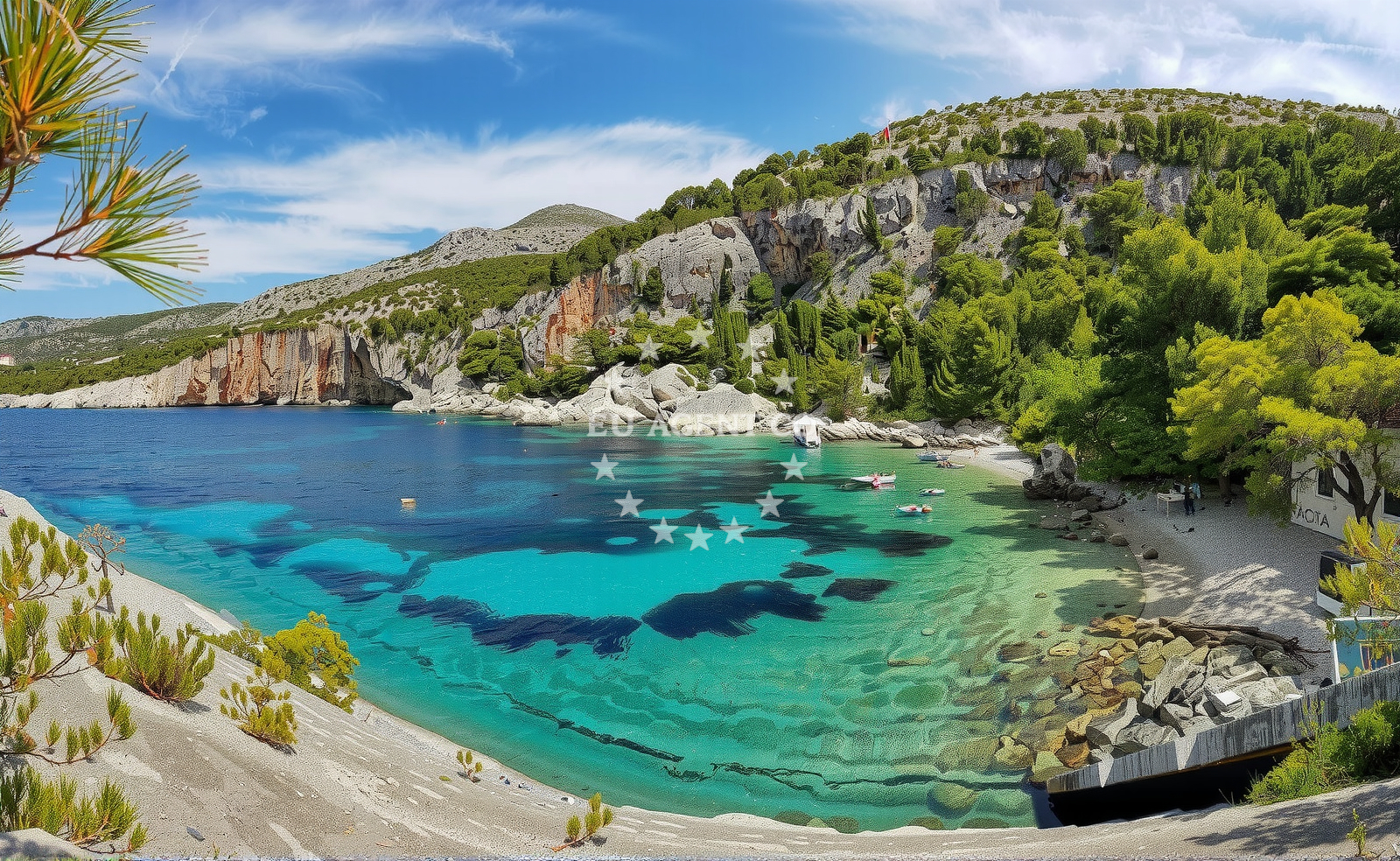 Approach and location view of Anchorage in Anchorage in Zaraće on the island Hvar, Central Dalmatia, Croatia photo 3