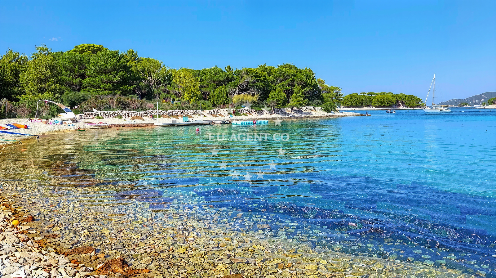 Approach and location view of Anchorage in Anchorage on the island Marinkovac, Central Dalmatia, Croatia photo 3