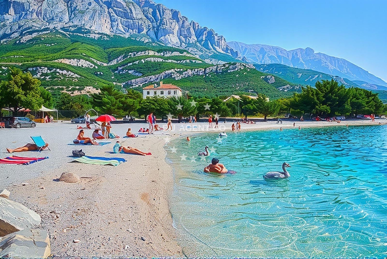 Promajna Beach near the anchorage in Central Dalmatia