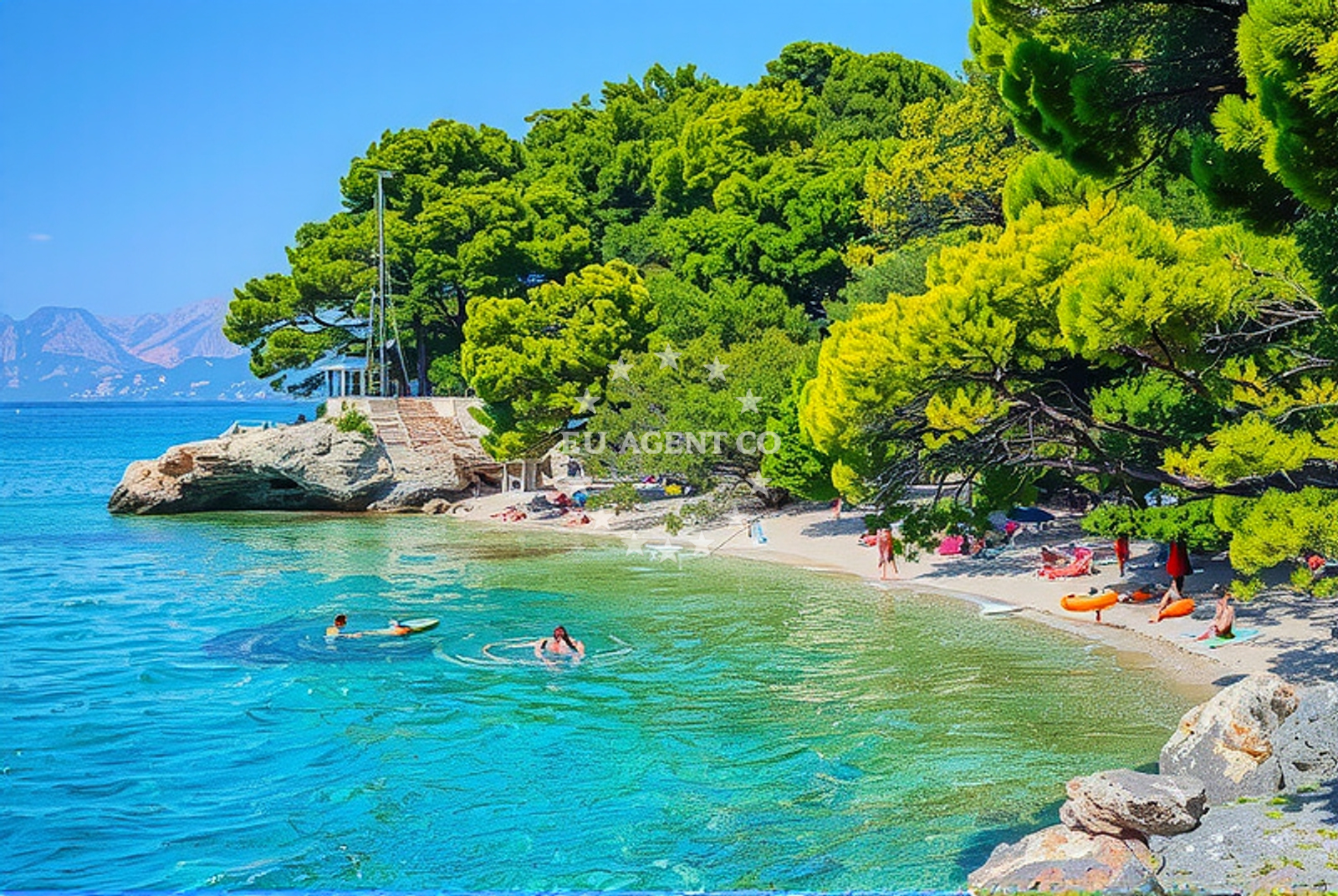 Baško Polje Beach accessible from the Promajna anchorage