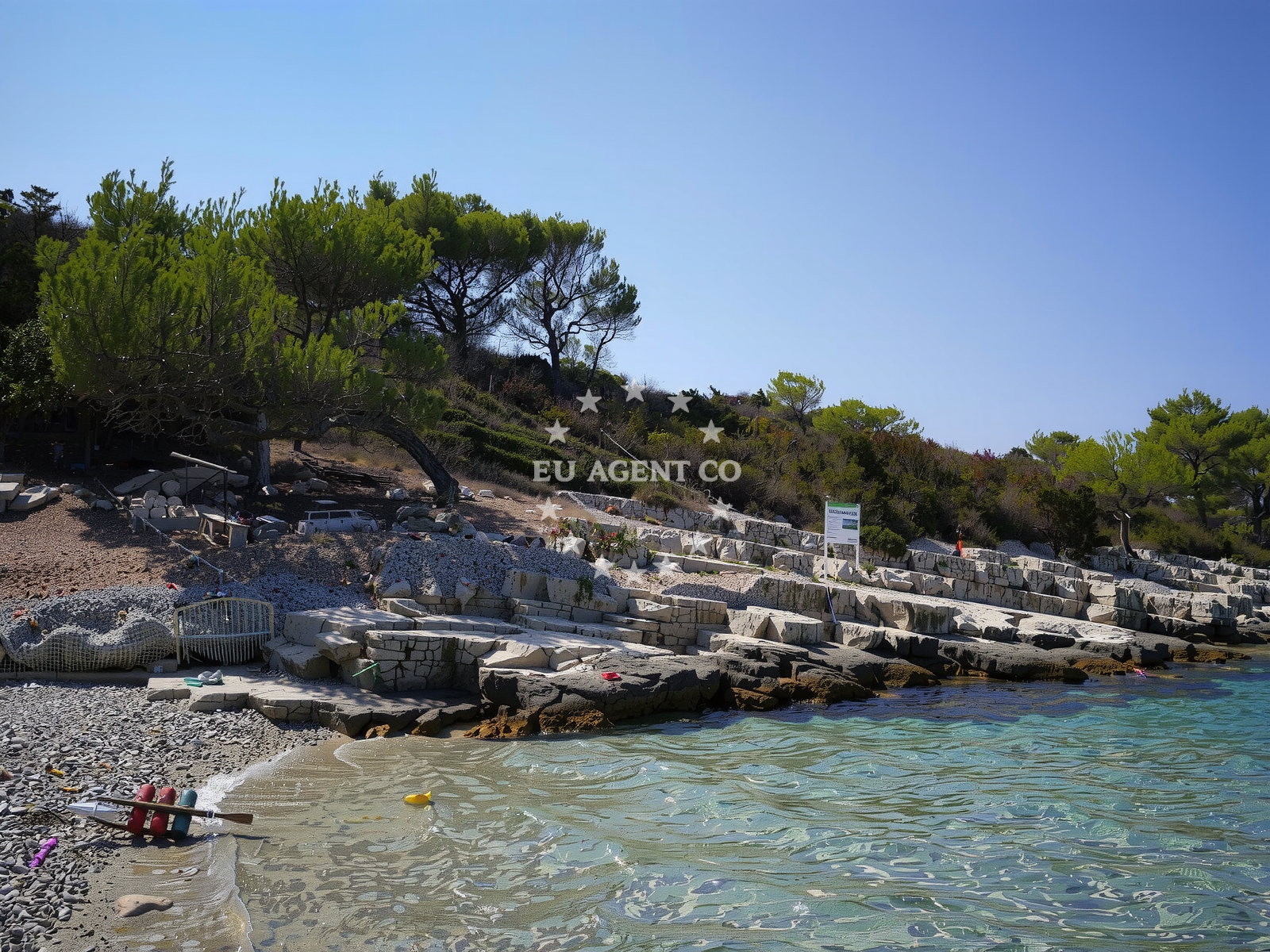 Anchorage on Scedro Island with three fingers and Smokova in the distance