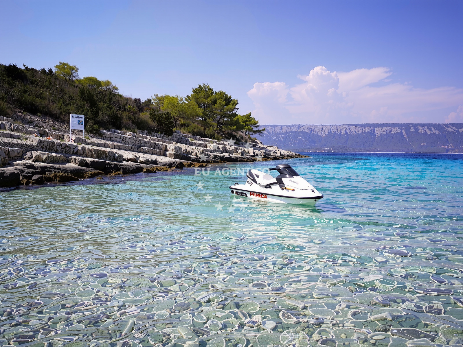 Plaz Porterusa Beach near Scedro Island anchorage
