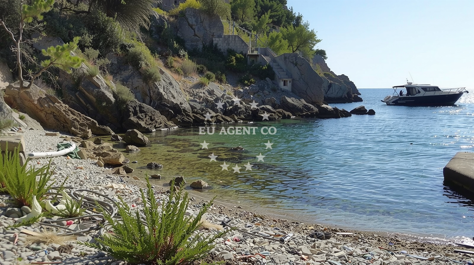 Approach and location view of Anchorage in Anchorage on the island Šolta, Central Dalmatia, Croatia photo 3
