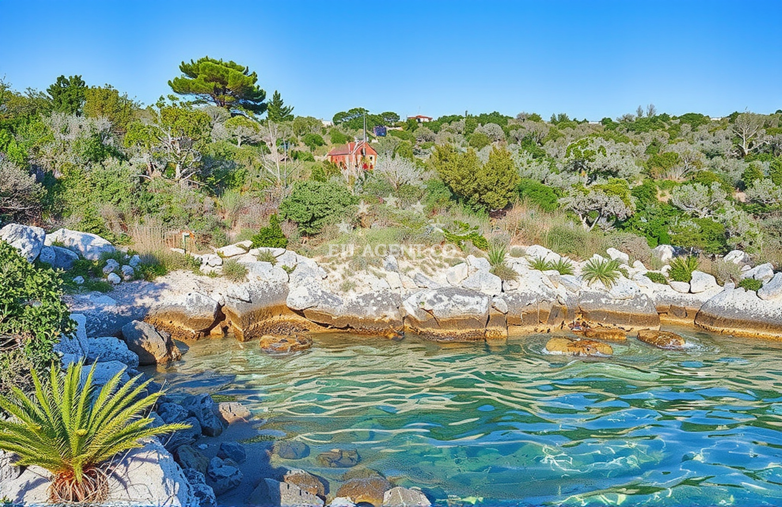 Livka Anchorage on Šolta Island, Croatia with calm waters and sandy seabed