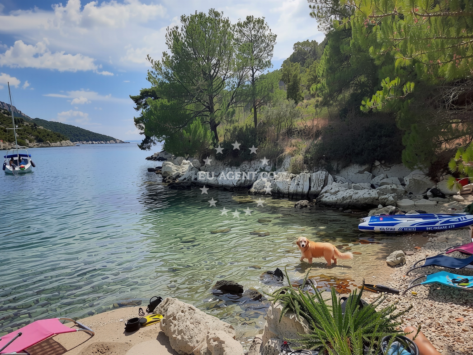 Livka Gornje Selo Beach near Livka Anchorage on Šolta