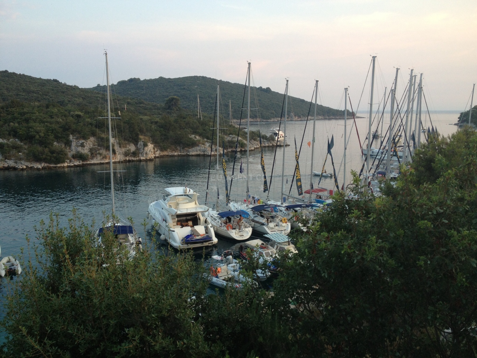 Anchorage in Maslinica, Šolta, Croatia with calm waters and nearby Šešula Beach