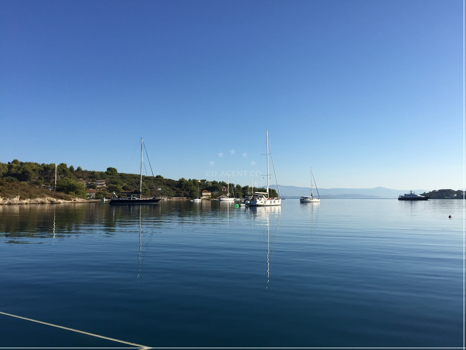 Sandy seabed and anchoring area in Nečujam Bay, Šolta