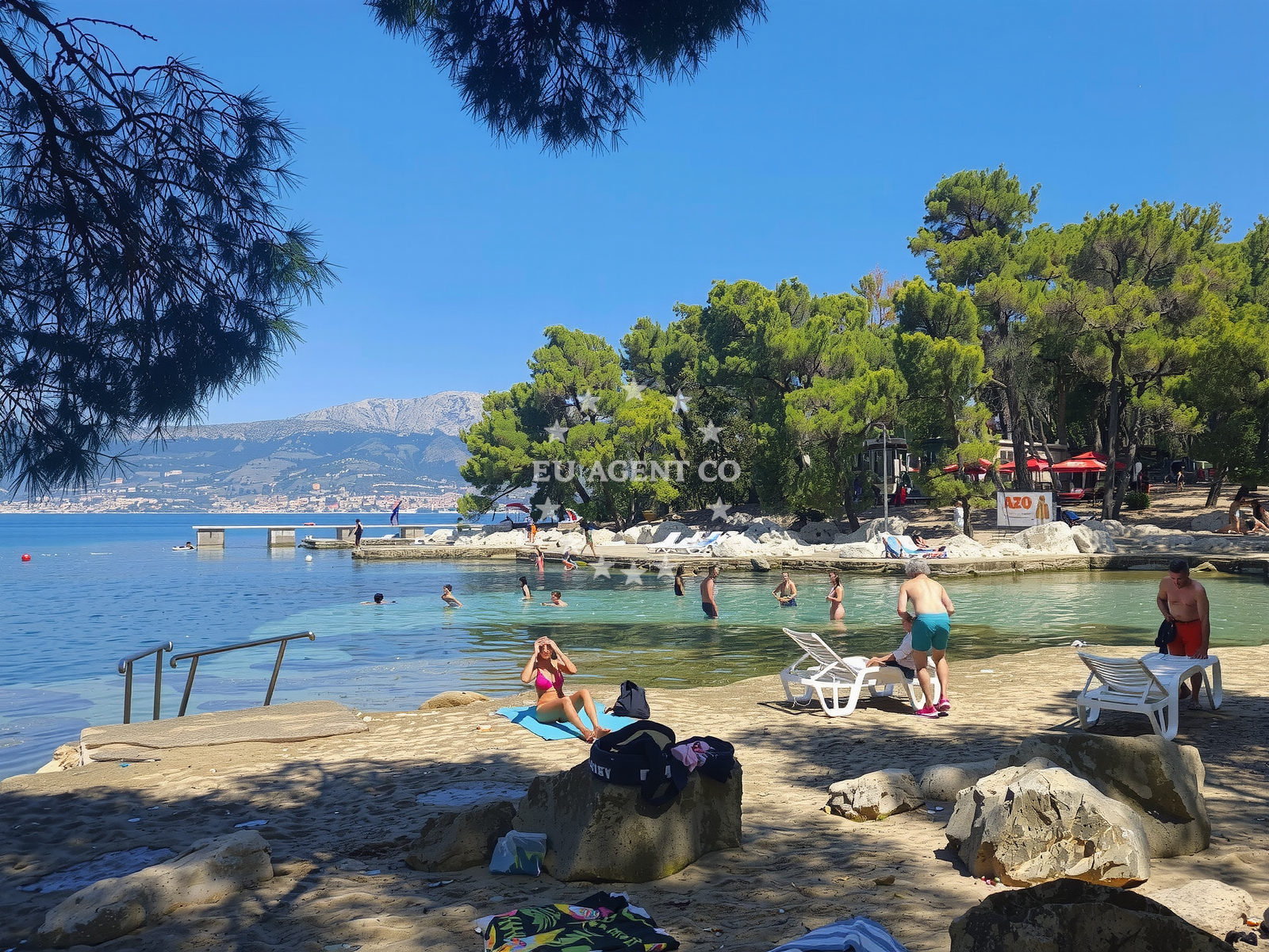 Anchorage in Split, Central Dalmatia, Croatia, with nearby marinas and beaches