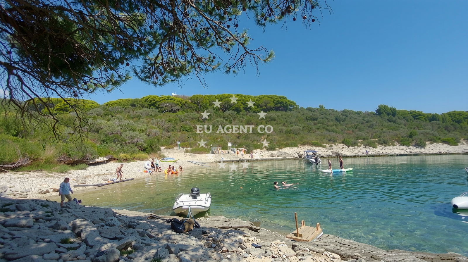 Approach and location view of Anchorage in Anchorage on the island St. Klement, Central Dalmatia, Croatia photo 3