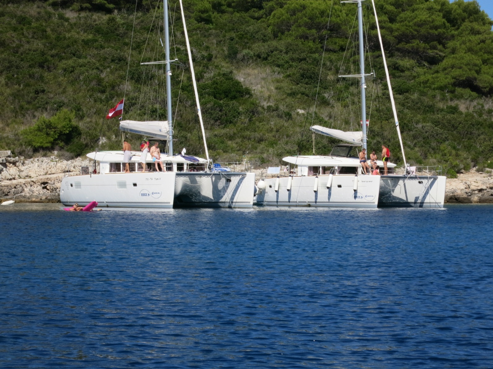Anchorage in Taršće Bay, St. Klement Island, Croatia