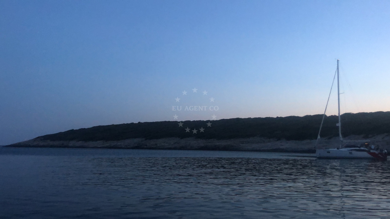 View of Taršće Bay from the anchorage, St. Klement Island