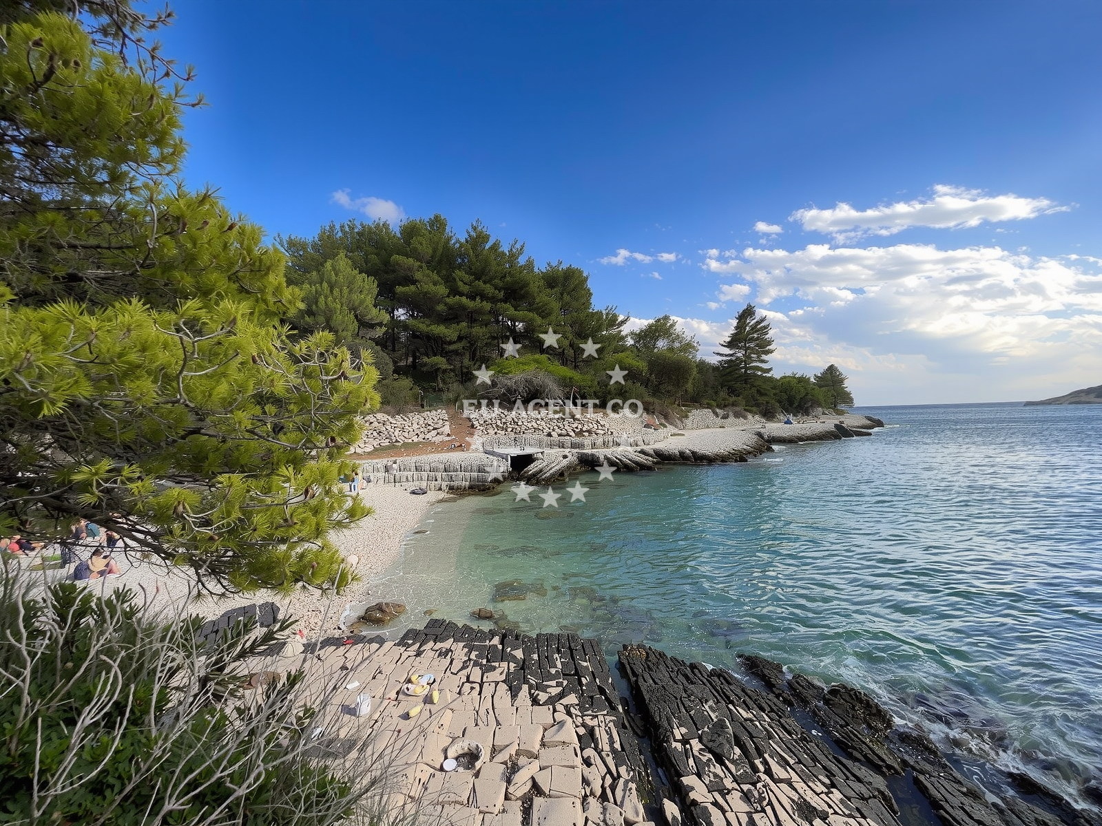 Palmizana Beach overlooking St. Klement anchorage