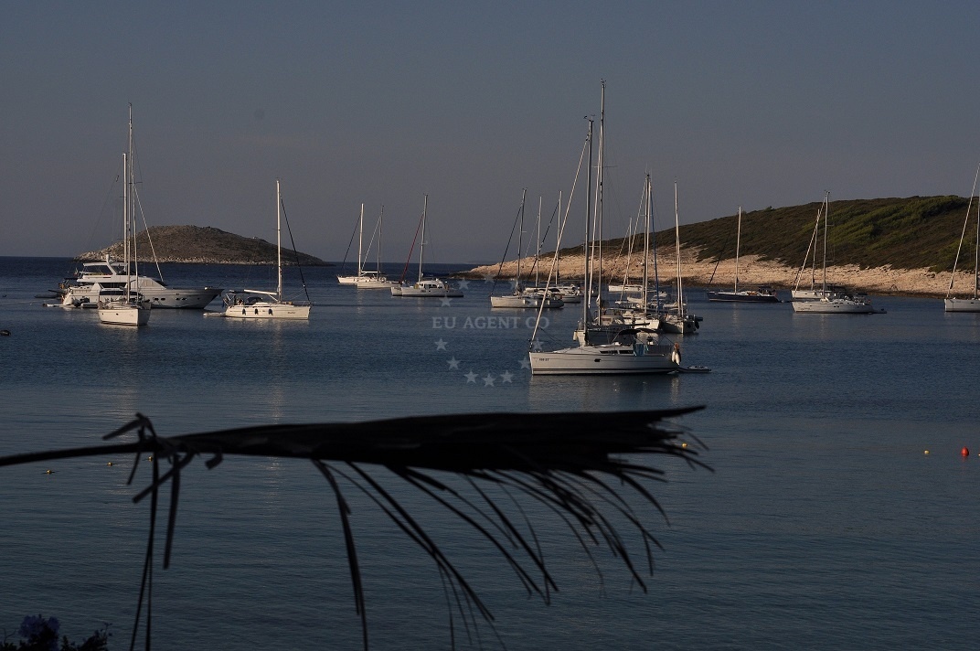 Anchorage in Vinogradisce Bay, St. Klement Island, Central Dalmatia
