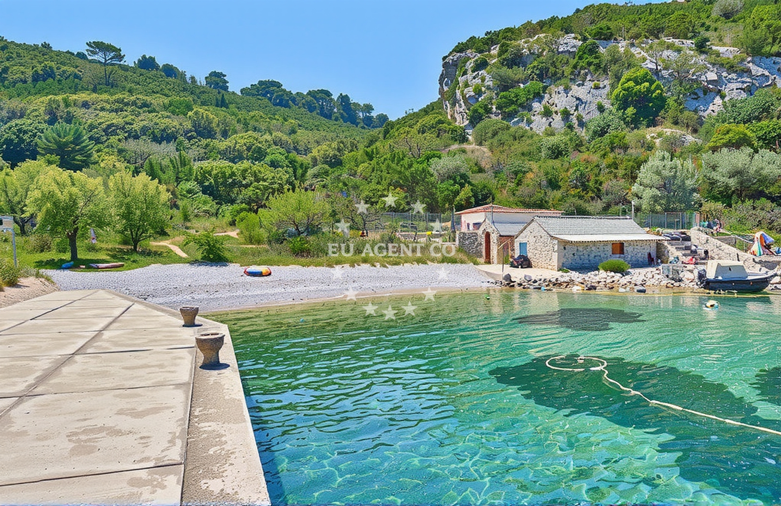 Slatina Bay, a popular snorkeling spot near Komiza anchorage