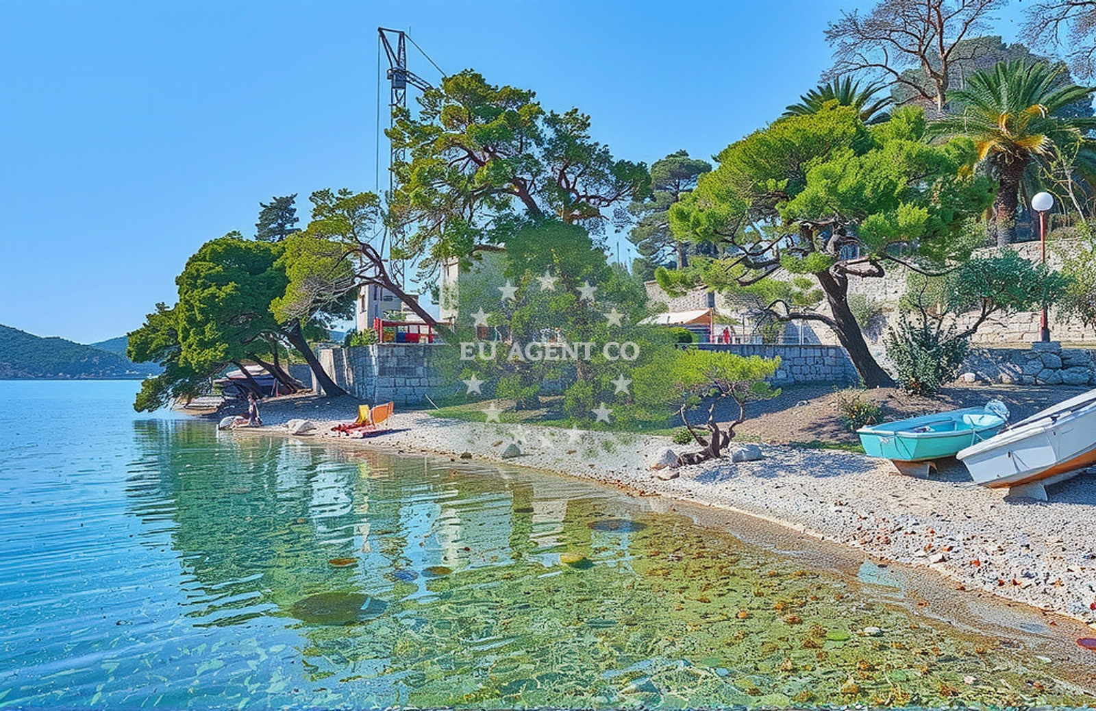 Luka Vis jetty anchoring point on Vis Island