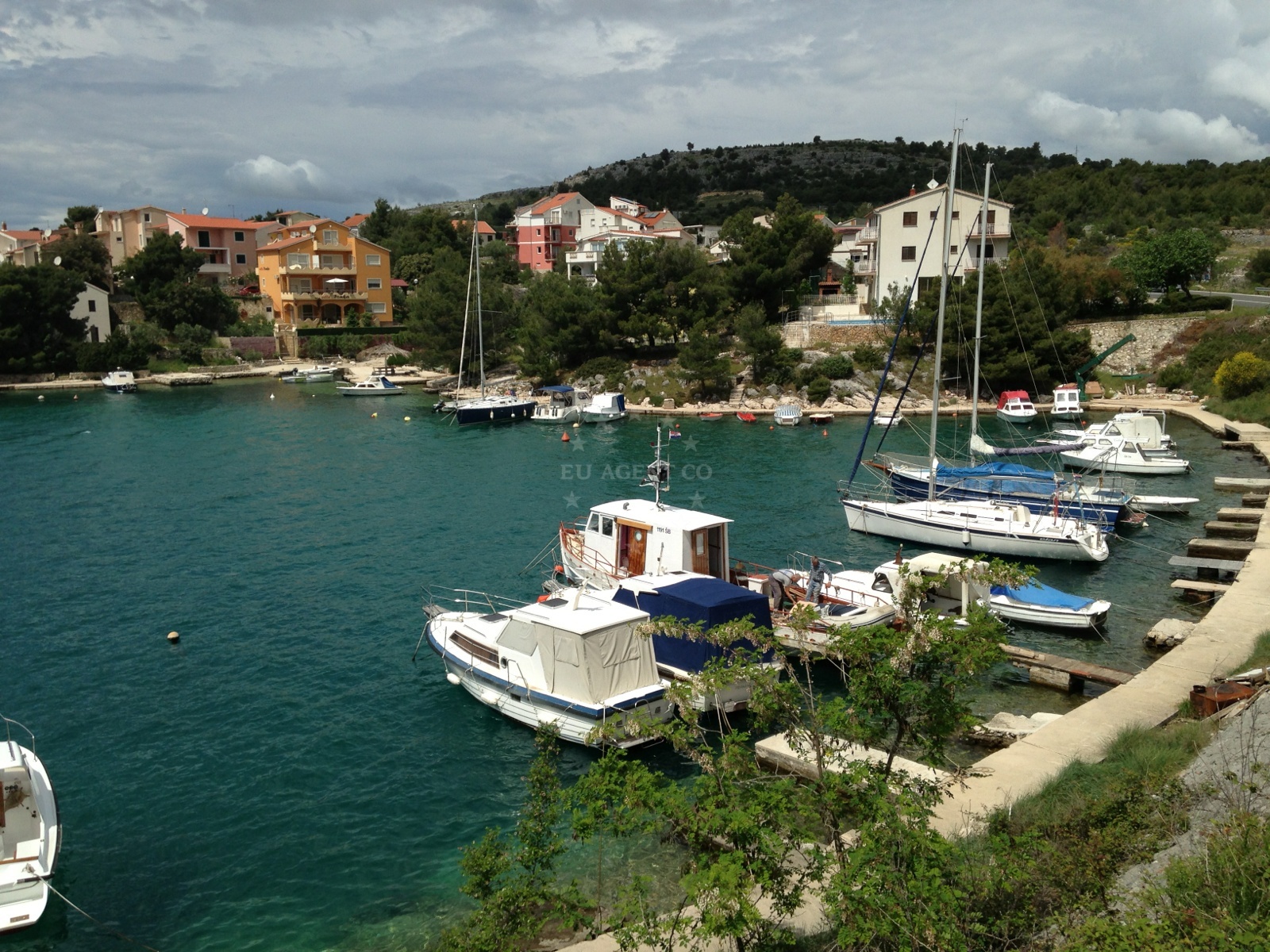Anchorage Zaboric, Central Dalmatia, Croatia with nearby Jasenovo beach
