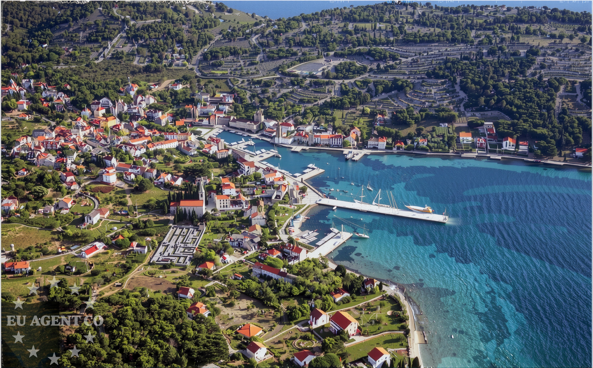 Scenic beaches near Zlarin Island, Central Dalmatia