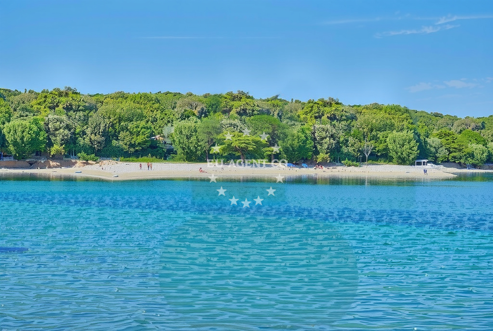 Anchorage in Banjole, Istria and Kvarner, Croatia with stone seabed and nearby beaches