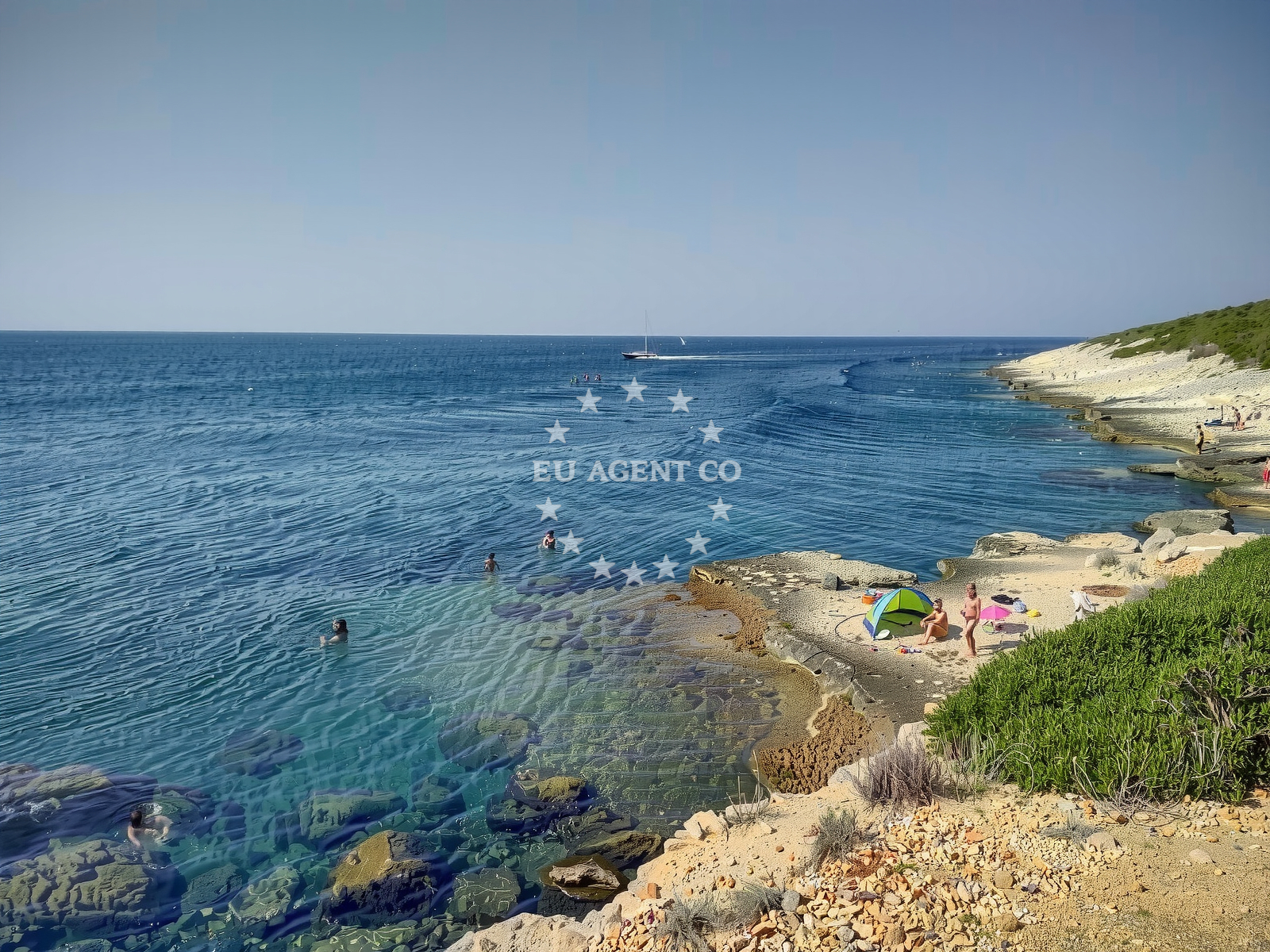 Anchorage in Banjole, Croatia, located near Valmizeja and accessible to nearby beaches and marinas.