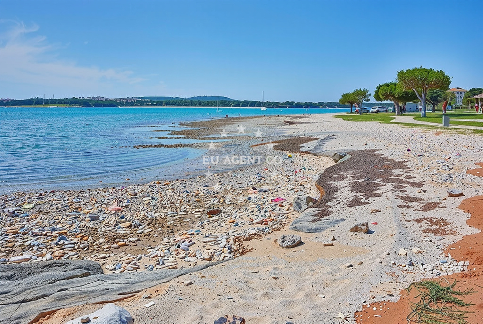 Bodulas Island anchorage with clear waters and surrounding landscape