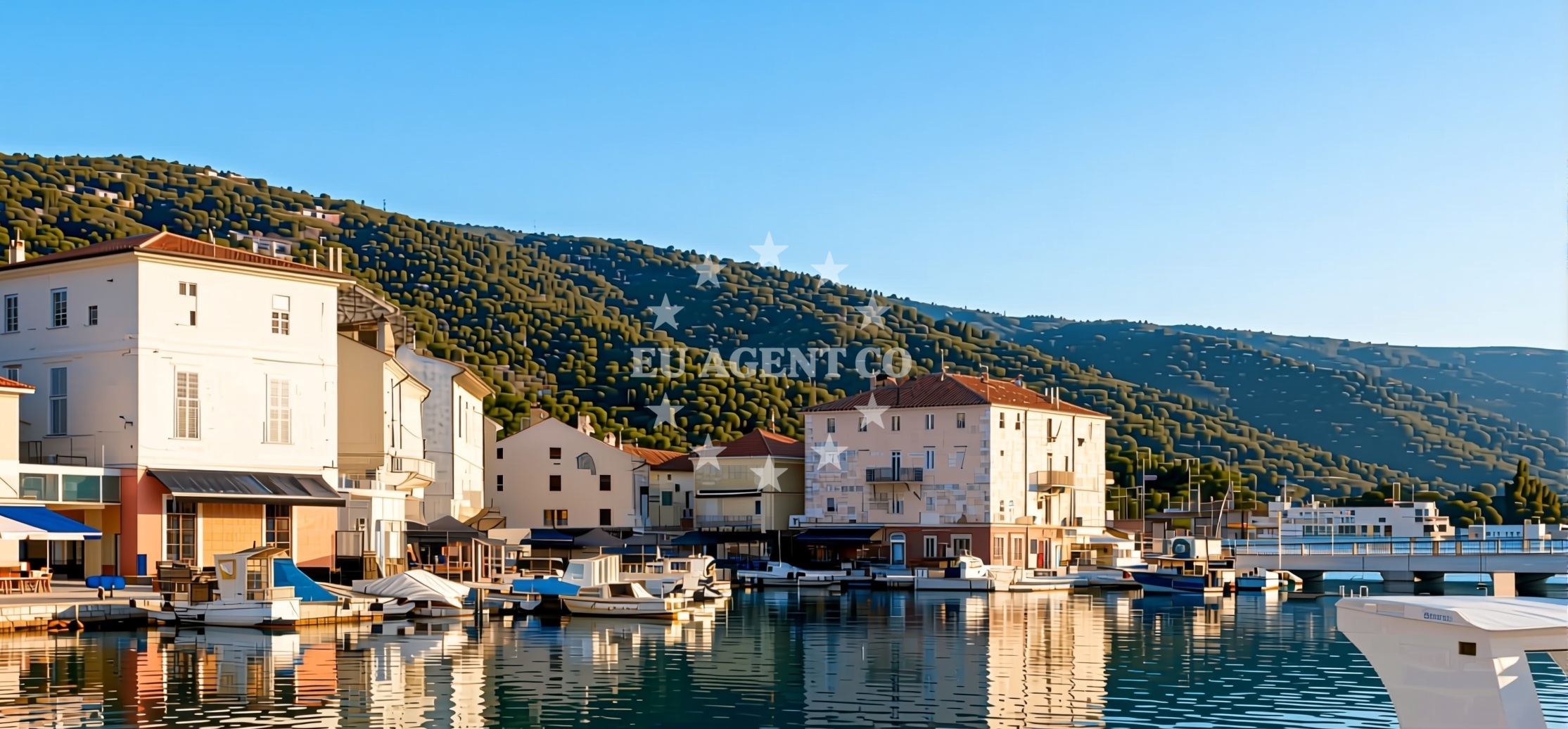 Historic Toverascica village on Cres Island, visible from the anchorage