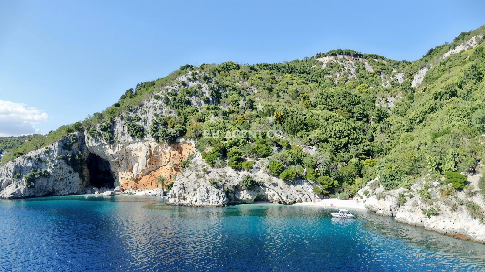 Restaurant in Beli, Cres, Croatia overlooking the Adriatic Sea
