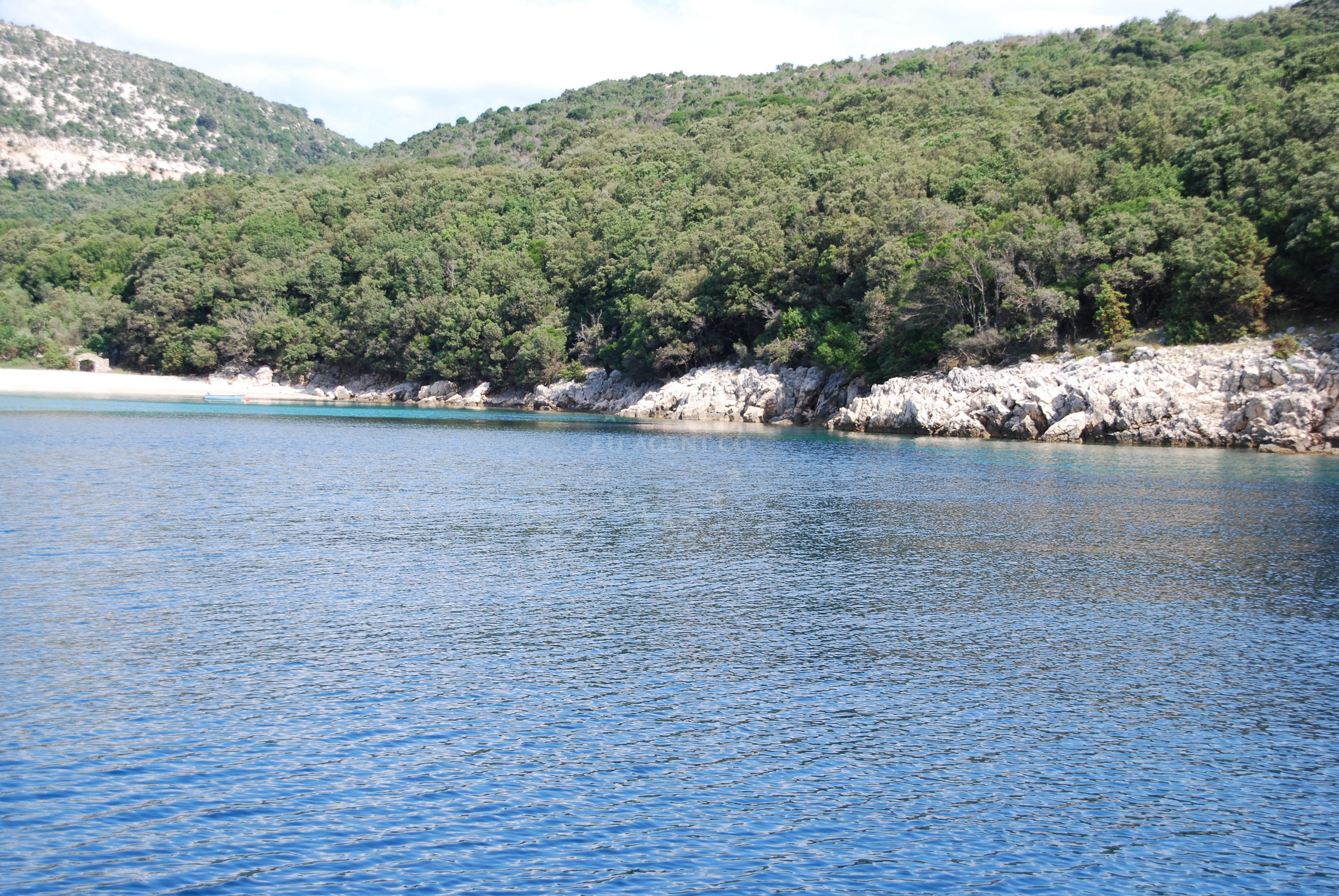 Natural bay with calm waters at Kruscica, Cres