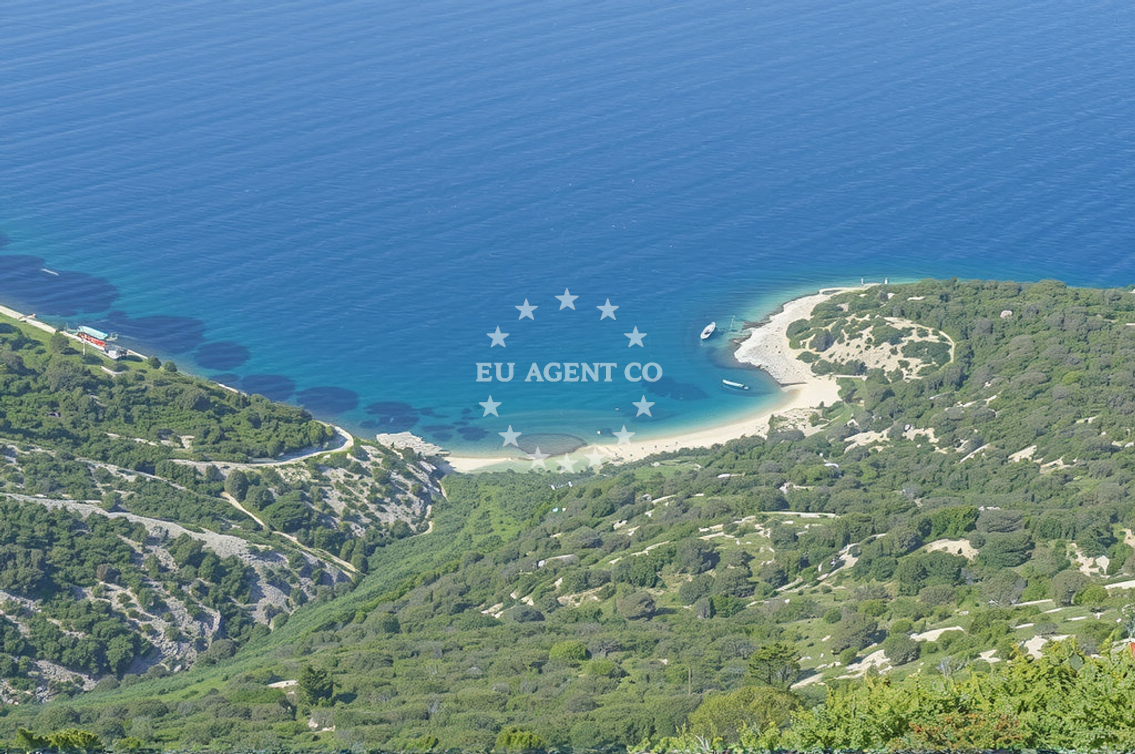Approach and location view of Sv. Ivan anchorage in Anchorage in Lubenice on the island Cres, Istria and Kvarner, Croatia photo 3