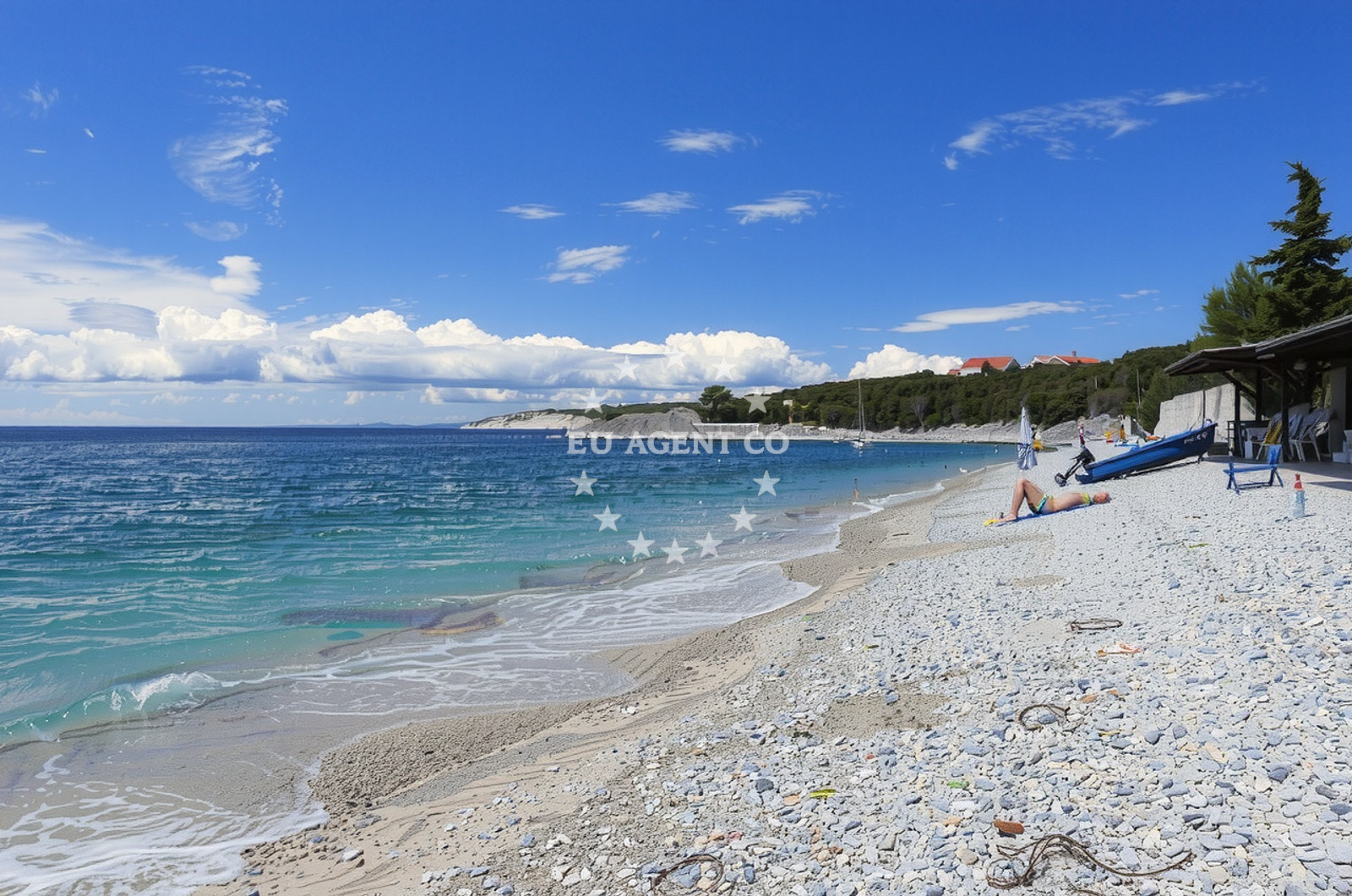 Miholascica Beach on the island of Cres, Croatia
